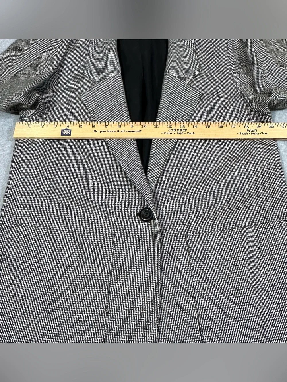 Vintage Orvis Women’s Black & White Micro Houndstooth Tweed Blazer
